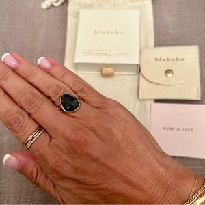 BLUBOHO Soirée ring in Spinel 14k yellow gold